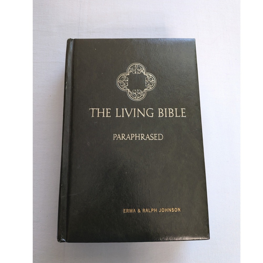Tyndale The Living Bible Paraphrased inscribed Good Vintage 1971 Hardcover